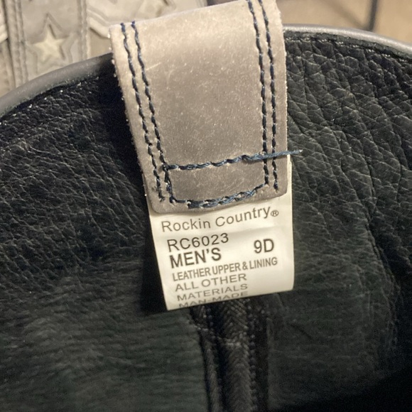 Rockin country men’s western leather boots size 9D - Picture 12 of 15